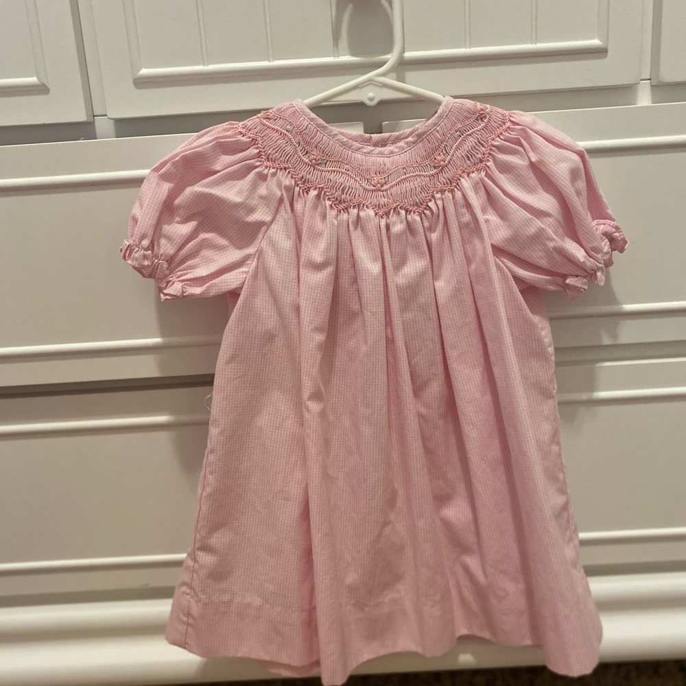 Sweet smocked pink dress